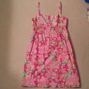 Lilly Pulitzer patterned pink and green dress